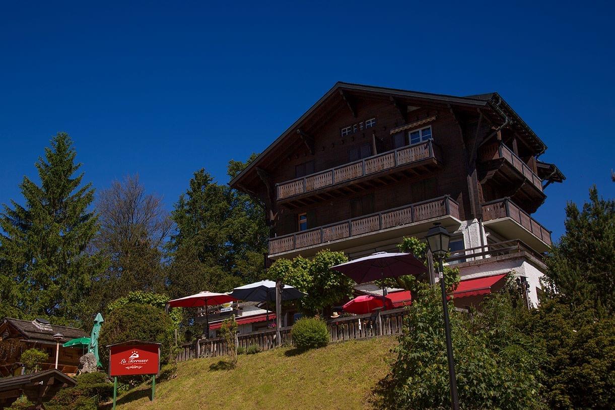 Façade du restaurant La Terrasse à Gryon